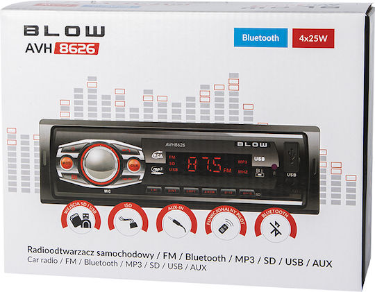 Blow Автомобилен Радио 1 DIN Bluetooth USB AUX