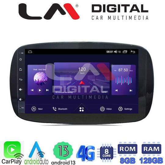 LM Digital Car Audio System for Smart ForTwo / ForFour 2015+ (Bluetooth/USB/WiFi/GPS/Apple-Carplay/Android-Auto) with Touch Screen 9"