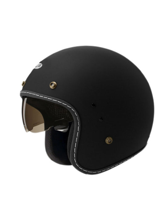 Zeus 380F Jet Helmet with Sun Visor 1050gr Μαύρο Ματ 28605479