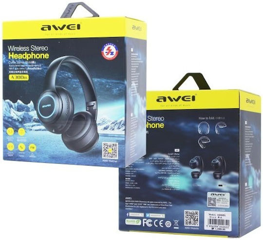 Awei A300BL Fără fir / Cu fir On Ear Căști cu 12 ore de Funcționare Negre