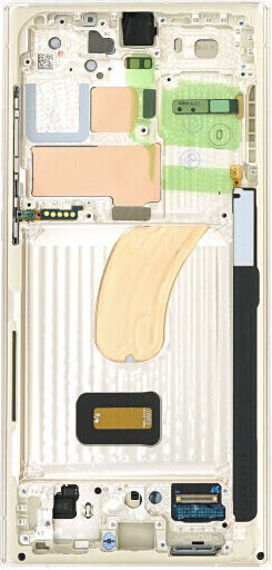 Samsung Екран със Сензорен Механизъм и Рамка за Samsung S23 Ultra (Cream)