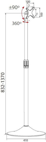 Techly ICA-TR10 Δαπέδου έως 27" και 22kg