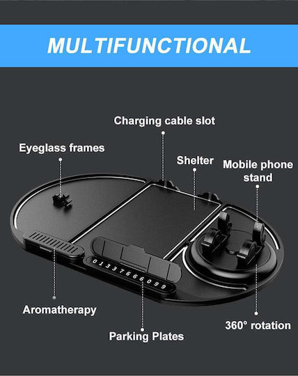 Moxom Car Mobile Mount 4.5" - 7" with Anti-Slip Surface Black