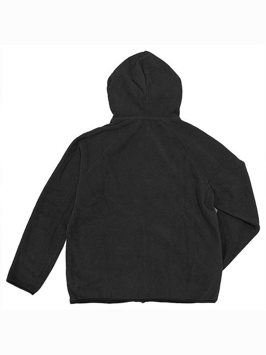 Ustyle Women's Hooded Fleece Cardigan Black