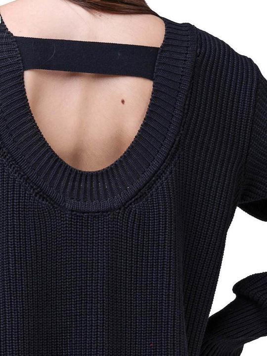 Damen Langärmelig Pullover Schwarz