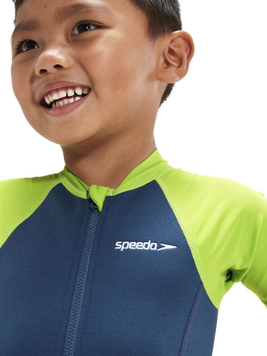 Speedo Kinder Badeanzug Einteilig Schulung Blau