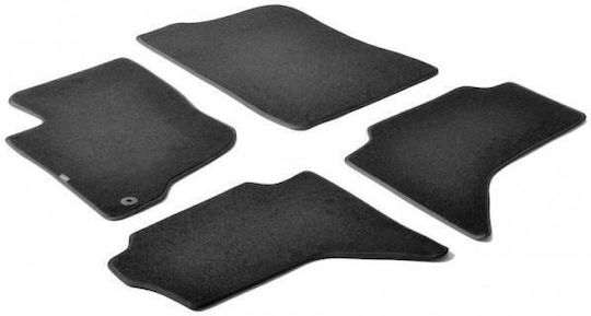 Lampa Set of Front and Rear Mats 4pcs for Mitsubishi L200 2010+ Black