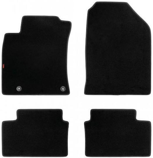 Lampa Set of Front and Rear Mats 4pcs for Kia Ceed / XCeed 2018 Black