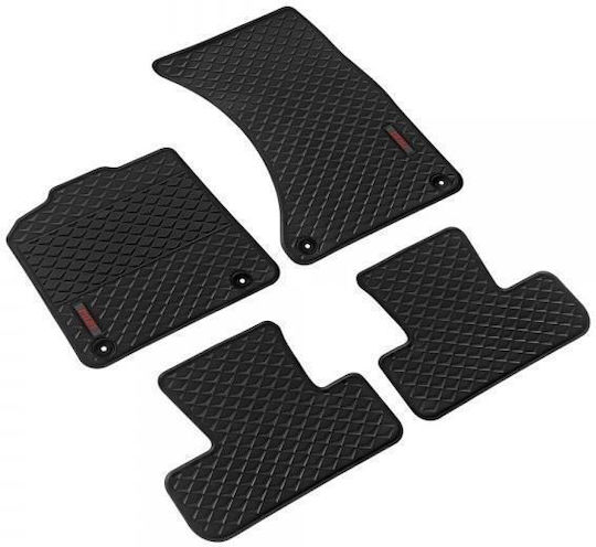 Lampa Set of Front and Rear Mats 4pcs for Audi Q5 2017+ Black