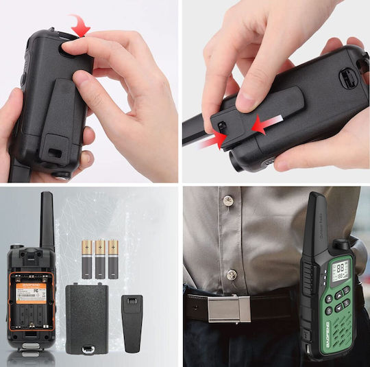 Baofeng Bf-t25e Wireless Transceiver PMR 0.5W with Monochrome Screen In Green Color