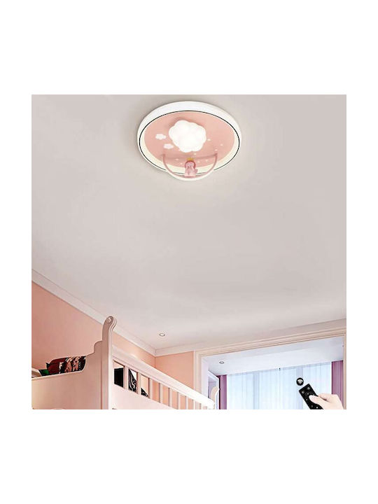 Atman Einfaches Licht Kinderdeckenleuchte Deckenleuchte montieren 79W mit Fassung E27 Rosa 48cm