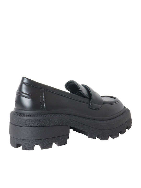 Nabu Γυναικεία Loafers σε Μαύρο Χρώμα
