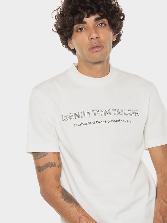 Tom Tailor Ανδρικό T-shirt Κοντομάνικο Λευκό