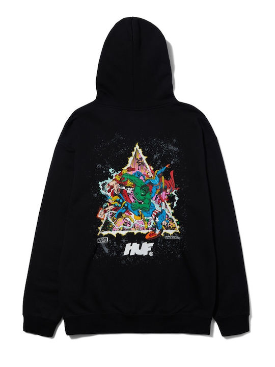 HUF Men's Sweatshirt with Hood Black