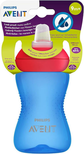 Philips Παιδικό Ποτηράκι από Σιλικόνη Μπλε 300ml για 9m+