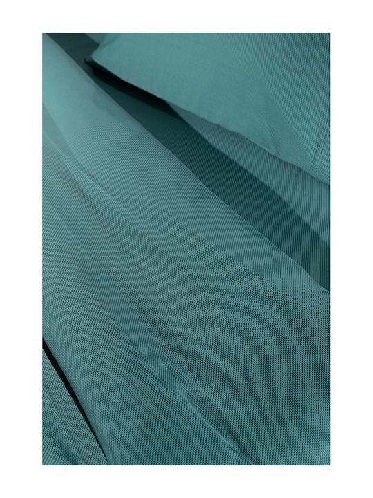 Guy Laroche Sheet Super-Double with Elastic 160x200+35cm. Minimal Petrol
