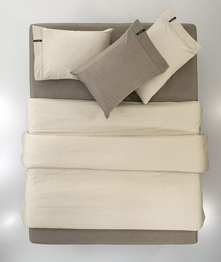 Guy Laroche Minimal Σεντόνι Υπέρδιπλο με Λάστιχο 160x200+35εκ. Natural