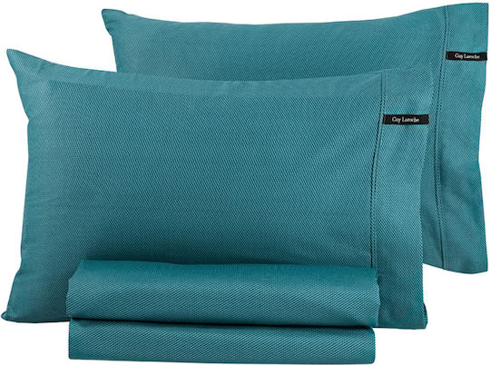 Guy Laroche Minimal Σεντόνι Υπέρδιπλο με Λάστιχο 160x200+35εκ. Petrol