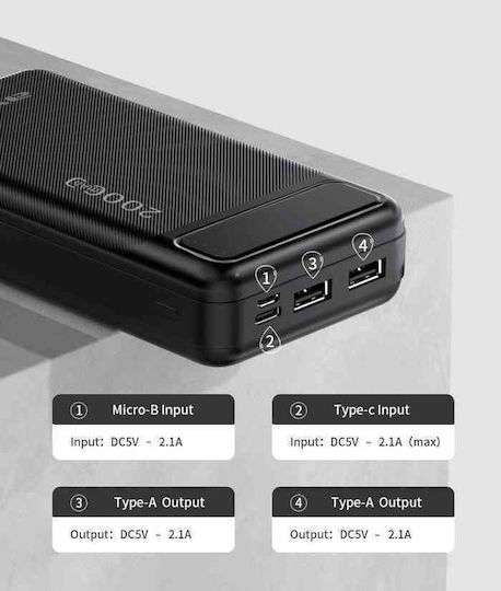 Awei P6K Power Bank 20000mAh Black