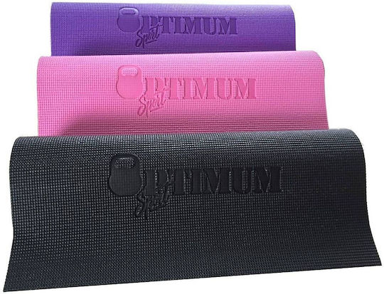 Optimum Yoga Mat Exercise Mat Black (173x61x0.6cm)
