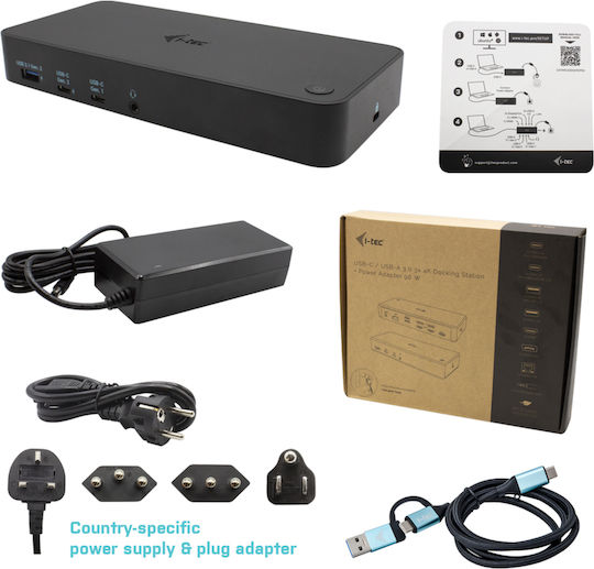 i-tec Hub 3 Θυρών USB 2.0 με σύνδεση USB-C / Ethernet