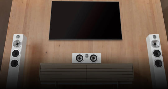 Bowers & Wilkins HTM72 S3 Ηχείο Hi-Fi Κεντρικό 120W 2 Δρόμων Π47.7xΒ26.6xΥ16.5εκ. Καφέ