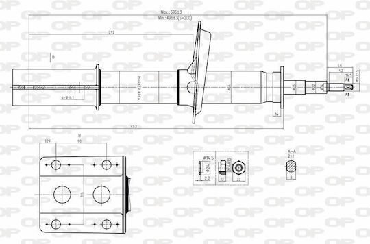 Open Parts Set Stoßdämpfer 1Stück für Fiat Ducato Citroen Pullover