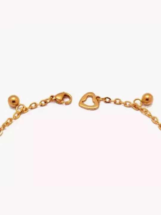 Foot chain steel 316L pink-gold Art 03736