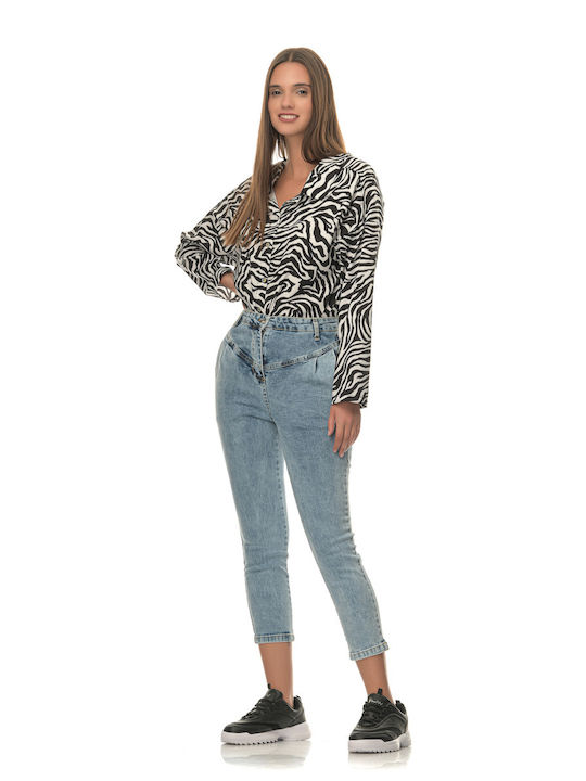 Damen Jeans Jeans Hohe Taille Hosen