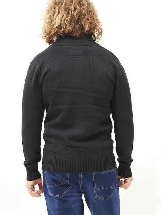 Beltipo Men's knitted cardigan with zipper monochrome