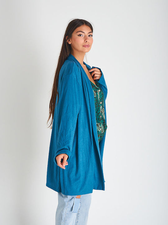 Women's jacket beltipo turquoise