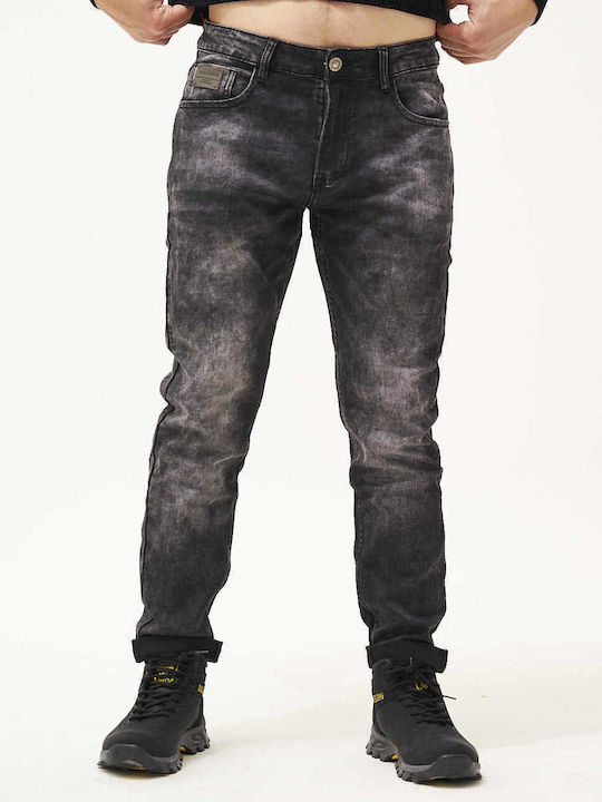 Herren Denim-Hosen Beltipo Jeans Faded Schwarz