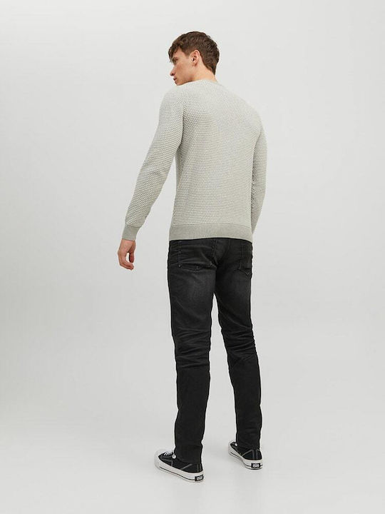 Jack & Jones Men's Long Sleeve Sweater Light Grey Melange