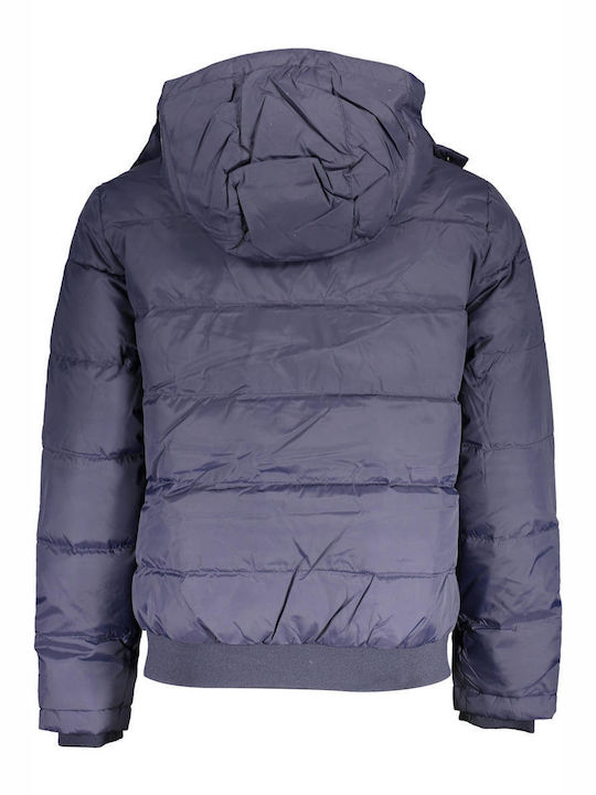 La Martina Herren Winter Jacke Puffer Blau