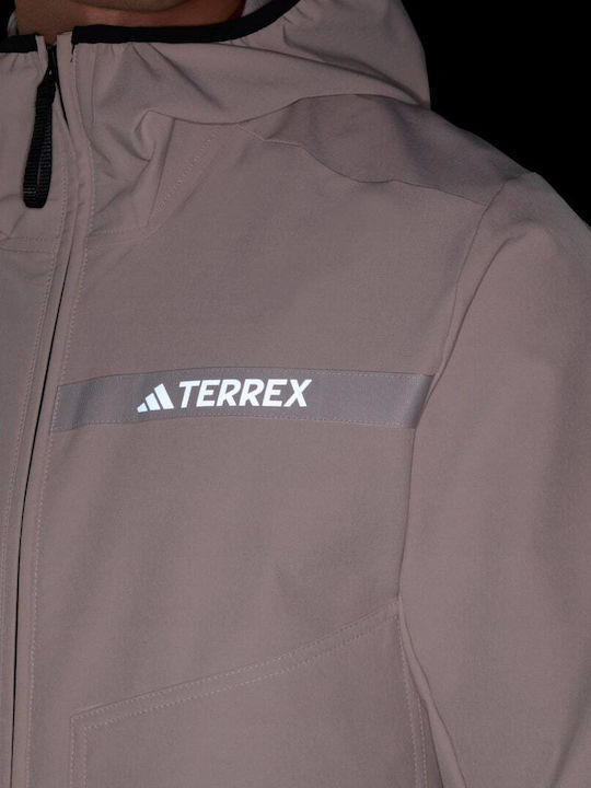 Adidas Terrex Geacă pentru bărbați de iarnă Softshell Impermeabil și rezistent la vânt