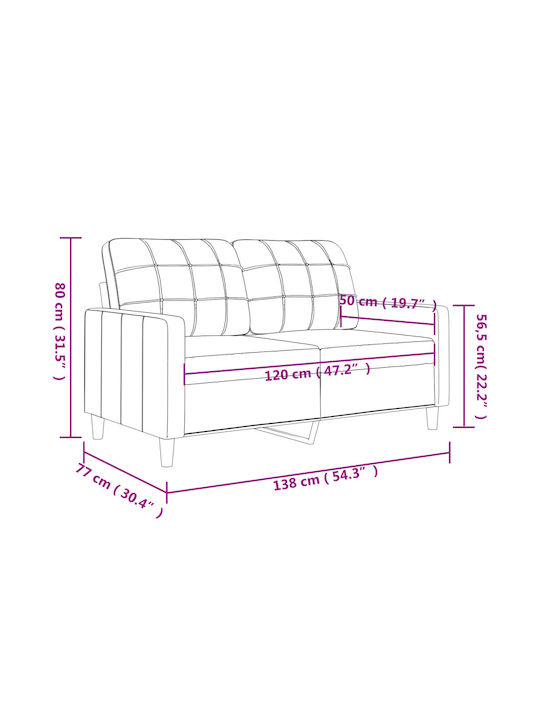 Doppelsitzer Sofa Coffee 138x77x80cm