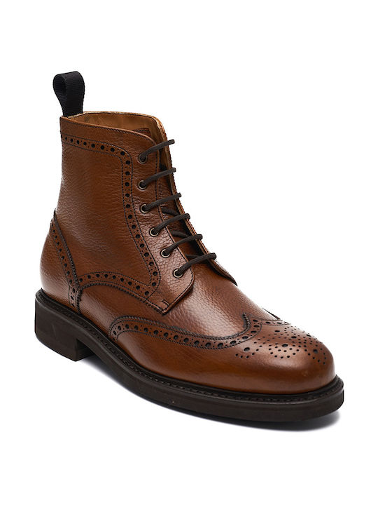 Perlamoda Men's Leather Boots Tabac Brown