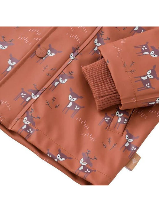 Αδιάβροχο Παιδικό Casual Μπουφάν με Κουκούλα Deer copper