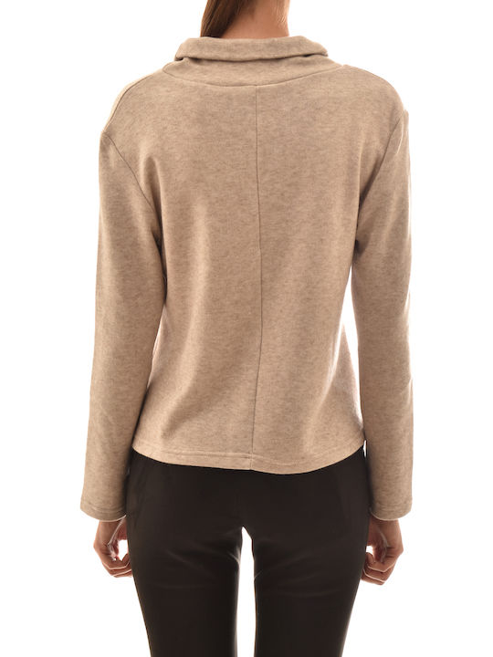 Women's Long Sleeve Sweater Beige