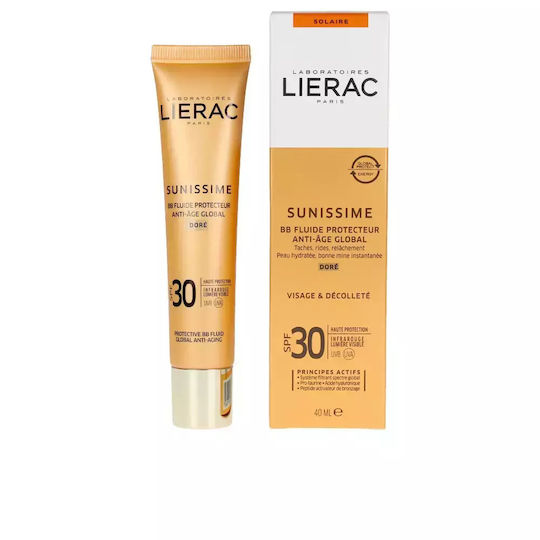 Lierac Sunissime BB Fluid Anti Age Global Golden Sonnencreme Creme Gesicht SPF30 mit Farbe 40ml
