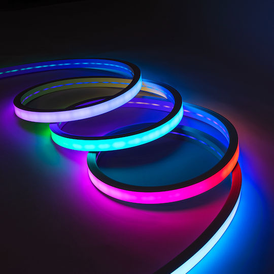 GloboStar Αδιάβροχη Ταινία LED 12V RGB Φως 1m Neon Flex