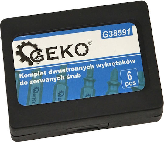Geko Set Extractoare pentru Șuruburi 6buc