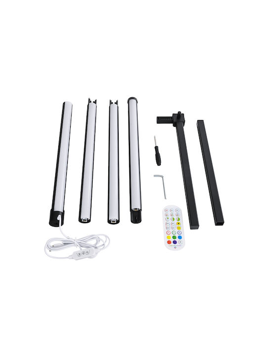 GloboStar Digicolumn LED Floor Lamp H165xW3cm. with RGB Light 1280lm Black