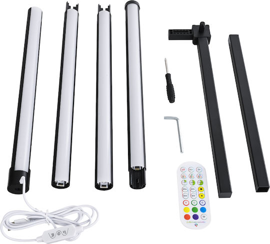 GloboStar Digicolumn LED Φωτιστικό Δαπέδου Υ165xΜ3εκ. με RGB Φως 1280lm Μαύρο