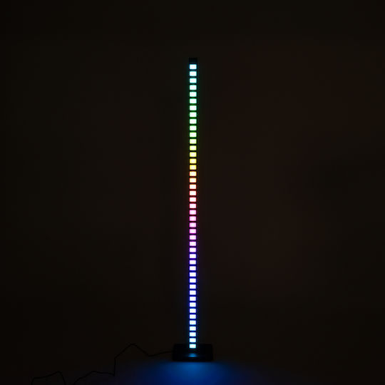 GloboStar Digicolumn LED Floor Lamp H122xW3.4cm. with RGB Light 960lm Black