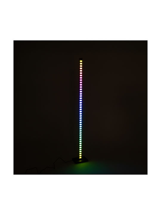 GloboStar Digicolumn LED Φωτιστικό Δαπέδου Υ122xΜ3.4εκ. με RGB Φως 960lm Μαύρο