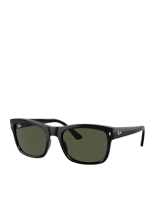 Ray Ban Unisex Sunglasses with Black Plastic Frame and Green Lens RB4428 601/31