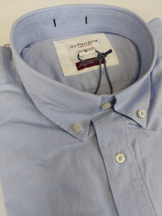 U.S. Polo Assn. Men's Shirt Long Sleeve Light Blue