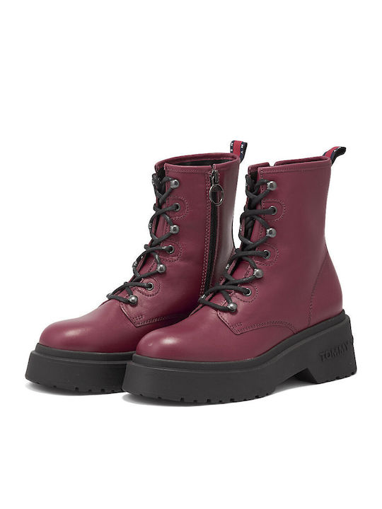 Tommy Hilfiger Ankle Boots Μπορντό