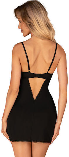 Obsessive Rosenty Σετ Sexy Babydoll Μαύρο